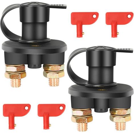 Interrupteur coupe-batterie - AIMOONSA - ON/OFF - 12/24V - 200A - 2 voies (1/5)
