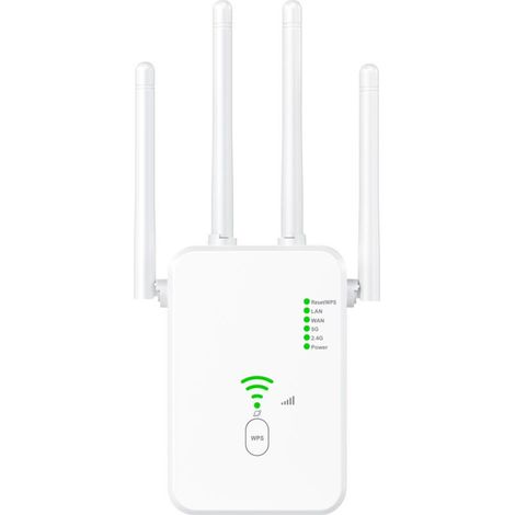 WiFi Repeater, WiFi Booster, WiFi Amplifier - 300Mbps WiFi Repeater, Wireless Amplifier, Long Range Signal Amplifier for Bedroom (1/5)