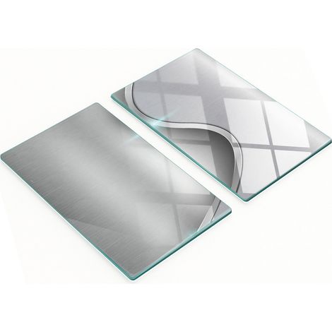 Taglieri decorativi in vetro testurizzato per snack, 2x30x52 cm (1/5)