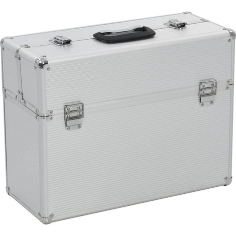 Cassetta porta attrezzi 47 x 36 x 20 cm alluminio argento 020003217