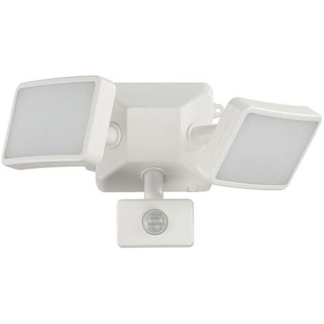 royaluxe-Lampes de sécurité pour l'extérieur avec détecteur de mouvement, projecteur à LED 1600LM avec PIR, double éclairage de sécurité blanc froid pour l'extérieur alimenté par le secteur, lampes ex (1/5)