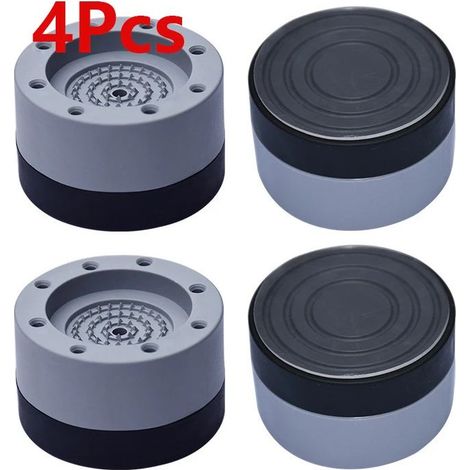 4 pièces Pieds antidérapants pour lave-linge, pastilles antivibratoires, fixations (1/5)
