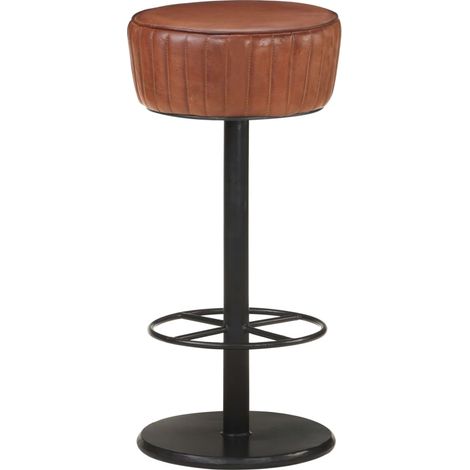 Tabouret de bar Marron Cuir véritable Havane (1/5)