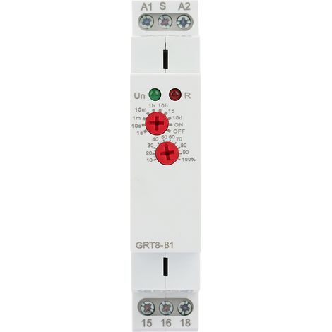 Relais temporisé GRT8-B1 Mini, montage sur rail DIN, 220 V CA (1/5)
