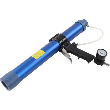 1/4"-Druckluft-Glasklebepistole mit Manometer, einstellbarer Geschwindigkeit, Werkzeug für flexiblen Klebstoff, 600 ml Fassungsvermögen (1/5)