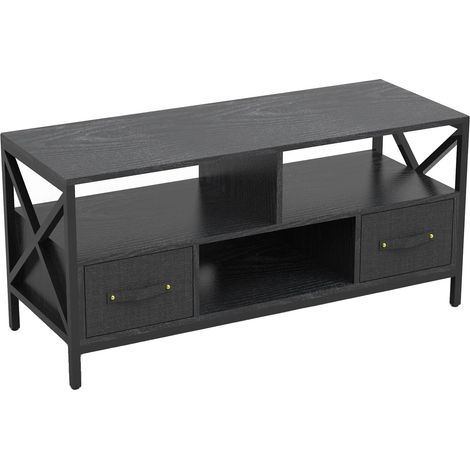Meuble TV, Construction Durable, Design Élégant, noir (1/2)