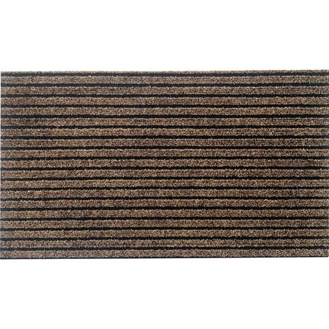Zerbino Ingresso Porta Morbido Assorbente Moderno Tappeto Antiscivolo Interno Esterno - Marrone