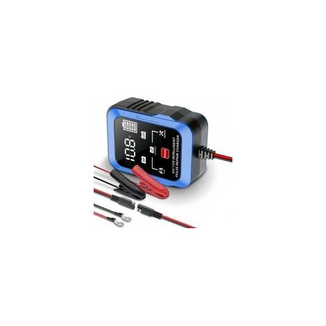 6V 12V BleuCâble adaptateur A/SE pour chargeur 6V/12V pour motos, tondeuses à gazon et batteries de voiture compatible avec les batteries lithium-fer-plomb pour la charge des motos.