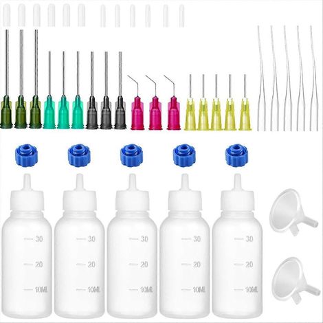 Flacon applicateur précision 30ml avec embout fin, lot de 1, idéal pour colle et bricolage (1/5)