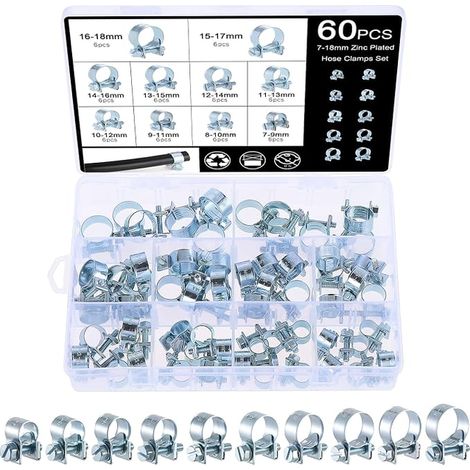 Colliers de Serrage pour Tuyau 7-18mm (1/5)
