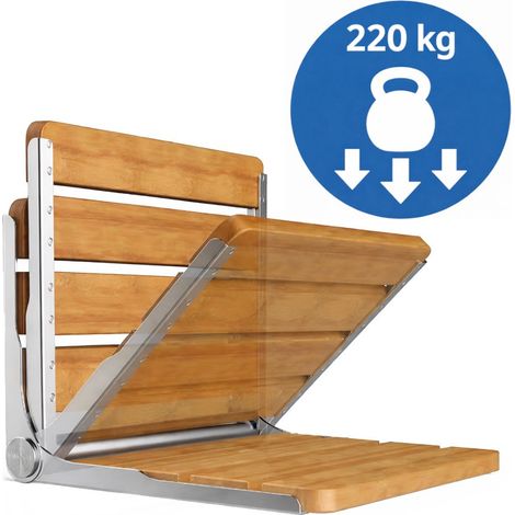 Duschsitz klappbar, Edelstahl ISEO 40x34x4,8 cm (1/5)