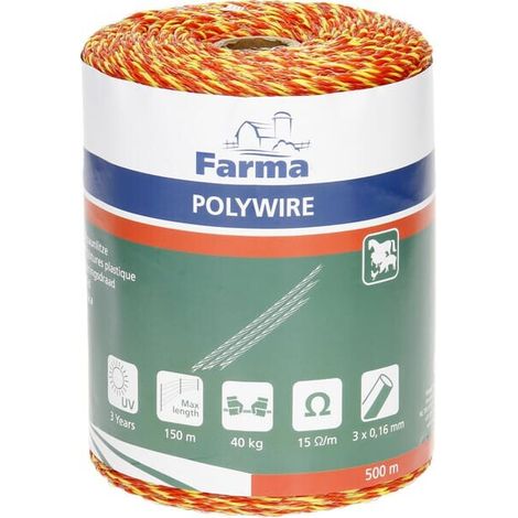 Filo Polywire 500 m 3x0,16 fili di acciaio inossidabile FARMA 704011FA