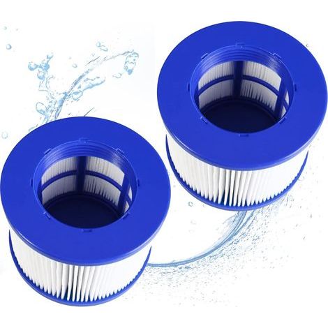 Cartouche filtrante pour spa gonflable, compatible avec les modèles Infinite Spa, Clever Spa et Aquaparx, dimensions : 75 × 100 mm, hauteur : 75 mm, cartouche filtrante pour piscine (lot de 2) (1/3)