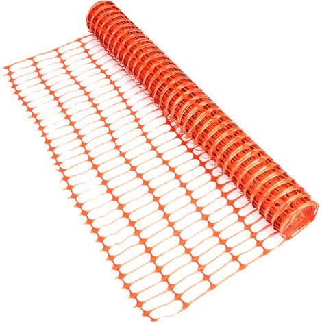 SWANEW Recinzione di protezione in plastica, Recinzione mobile 1 rotolo da 1 x 50 m Rete di sicurezza arancione Barriera di segnalazione (1/5)