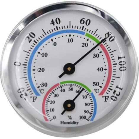 SABIR Thermo hygromètre,Outil de mesure électronique, pour le contrôle du climat intérieur, analogique, avec zones de confort, contrôle de la température et de l'humidité de l'air (1/4)