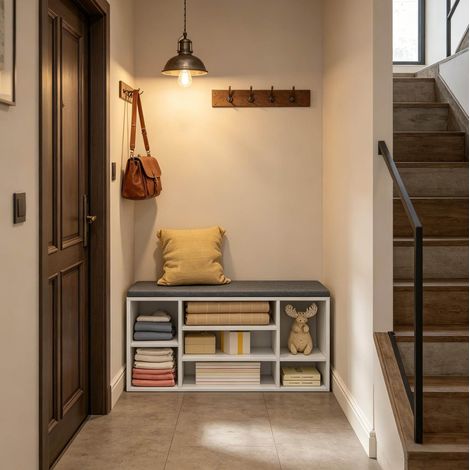Scarpiera panca ingresso con cuscino 103,5 cm OKMYHOME (1/4)