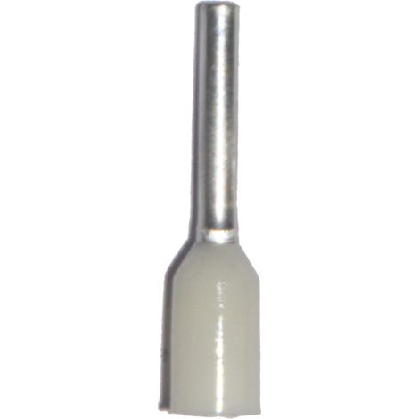 Puntera aislada 00,50 mm², blanca, 100 uds