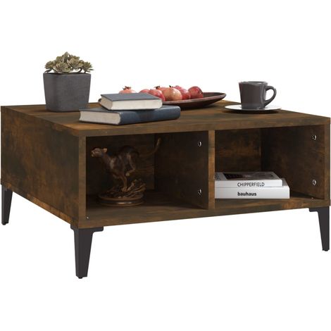 Table basse Chêne fumé 60x60x30 cm 2 (1/5)