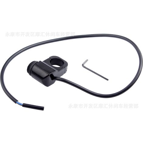 Motorcycle ATV four-wheel beach buggy off-road vehicle accessories aluminum alloy headlight retro power switch black 22mm (1/4)