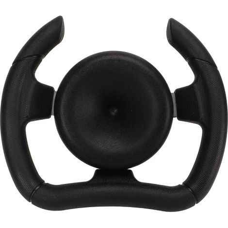 Volant de Course Hors Route Kart 277mm avec Adaptateur 135mm Pièce de Rechange Universelle en PU Noir pour Sport Go Karts. (1/5)