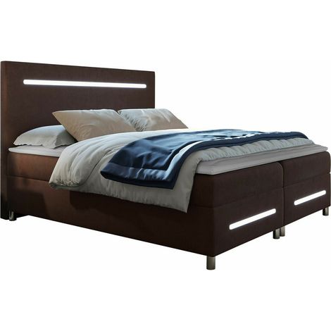 Lit boxspring Pluvia, Fresh 4, Continental, Double, 160x200, Tissu, Disponible, 160x212x120cm, LED: Disponible (1/5)