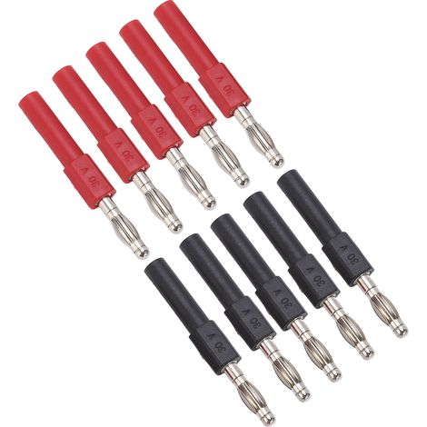 Adaptateur 4mm Mâle vers 2mm Femelle pour Câbles de Test Multimètre - Lot de 5 (1/5)