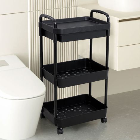 3-Tier Rolling Cart with Lockable Wheels and Drawer (1/5)