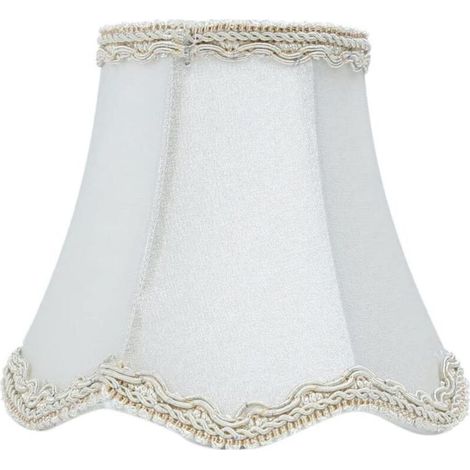 Lampshade, 1pc White Fabric Clip-On Wall Sconce Candle Chandelier Octagonal Bell Bedside Home Decor for Floor Lamp Table Lamp 13x12x8cm (1/5)
