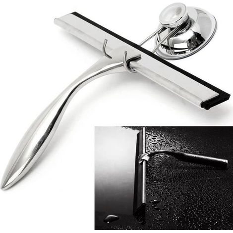 Inox Raclette Fenêtre Vitre Vitrine Carreaux Pare-Brise Miroir Voiture Nettoyage (1/4)