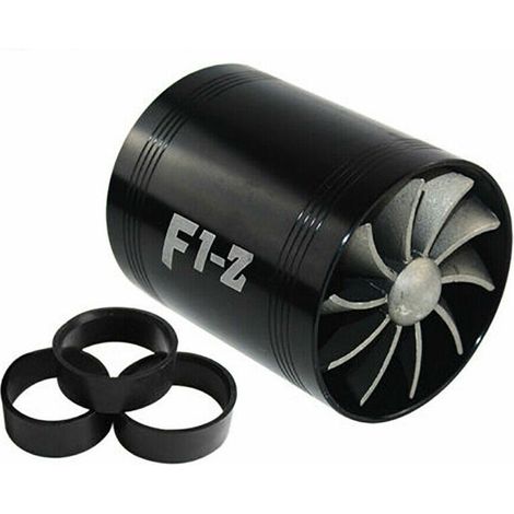 [JAMAIS UTILISÉ]Turbine turbo fan universel   Filtre à air supercharger   Ventilateur d'admission à double hélice   Économie de carburant 5-15%