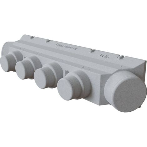 Plenum universel prêt-à-poser soufflage/reprise 4 sorties Ø 200-160 – 2 sorties Ø 250 mm – Léger et étanche – Installation rapide – Baillindustrie