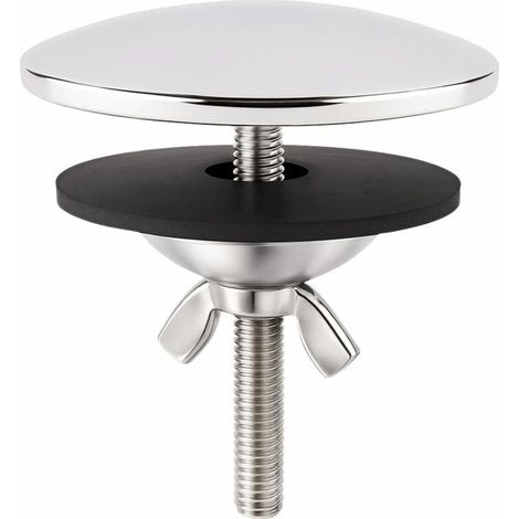 Couvercle de Trou d'Évier, Couvercle de Trou de Robinet 5 cm, en Laiton Chromé, Bouchon de Trou d'Évier pour la Cuisine et la Salle de Bain à Domicile, Couvercle d'Évier (Argent) (1/5)
