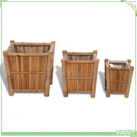 Jardinières surélevées - FAFEICY - 41507 - Bambou imperméable - Doublure nylon - Lot 3 tailles (1/5)