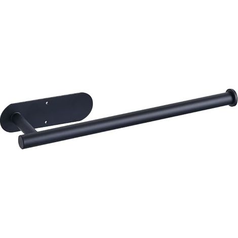Paper Towel Holders, Under Cabinet Sturdy Hanging Paper Towels Holder Self Adhesive Wall Mount Towel Rack for Kitchen, Black (1/4)
