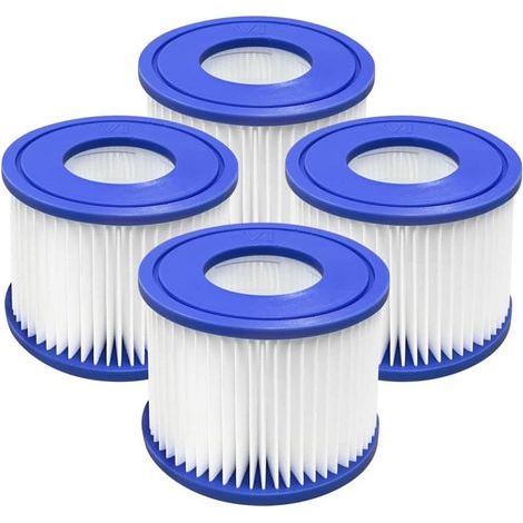 4 x Filtre VI pour piscine - pour Bestway Miami, Lay-Z-Spa - Cartouche filtrante VI-AquaForge (1/5)