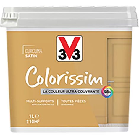 Peinture Multi-supports V33 Colorissim Satin Curcuma 1 L (1/4)