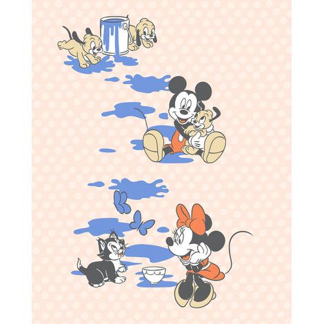 Papier peint panoramique enfant,classique Mickey Flux Artistique (1/4)