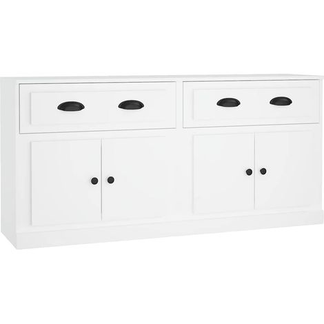2 Stk. Sideboard/Anrichte/Buffet Weiß Holzwerkstoff LXWW529639 (1/5)
