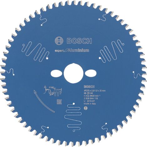 Lame de scie circulaire Bosch Expert pour aluminium 225 x 30 x 2,6 mm 68 (1/5)