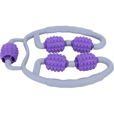 Anneau de massage pour les jambes, rouleau de fitness, équipement de massage, rouleau de yoga en mousse, tige violet foncé (1/5)