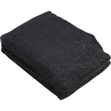 Brise-vue noir en PEHD avec protection UV pour balcon, terrasse, patio, jardin ou piscine extérieure.