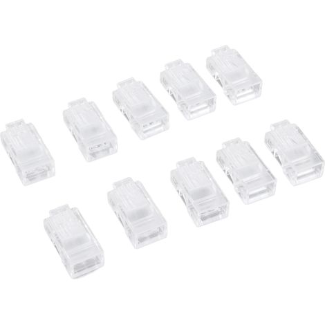 100x Connecteur RJ45 CAT6 TF2005A 8P8C non blindé, embouts Ethernet cristal pour PC, ordinateur portable, routeur, lot de 100 pièces. (1/5)