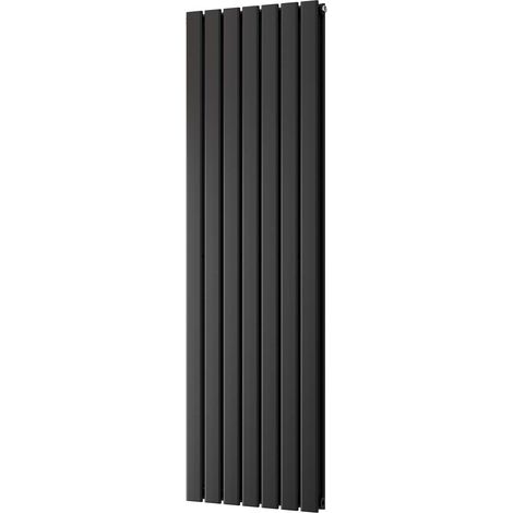 Typhoon - Black Vertical Radiator H1600mm x W476mm Double Panel
