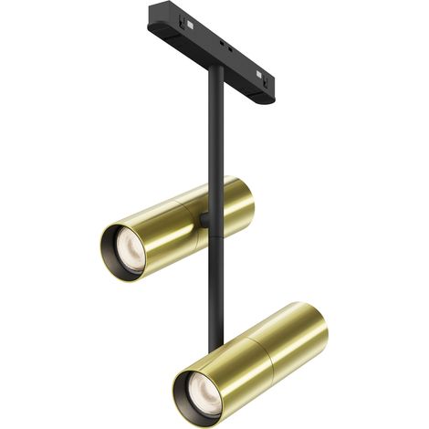 Spot rail magnétique noir/or double 24W 3000K Maytoni (1/5)