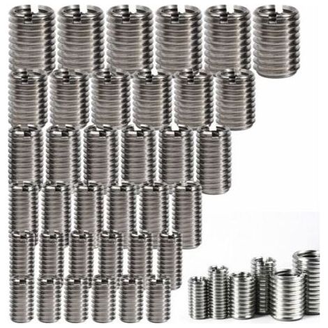 Pair 36 Pcs Insert Fileté Adaptateurs M10 à M8 M8 à M6 M6 à M4, Kit De Réparation De Insérer Adapter Réducteur Pour écrous hexagonaux (M4-M6 / M6-M8 / M8-M10 36PCS) (1/5)