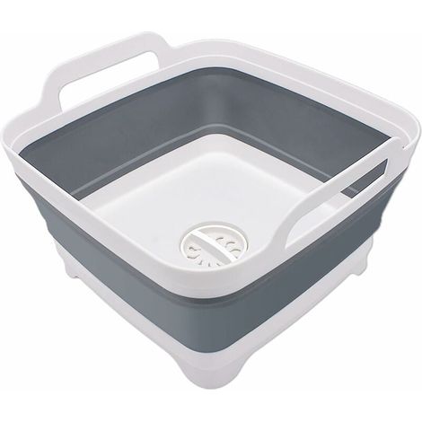 Lavabo à vaisselle pliable 9L – Évier compact pour camping – Bouchon de vidange amovible – Matériau TPR et PP sans BPA (1/5)