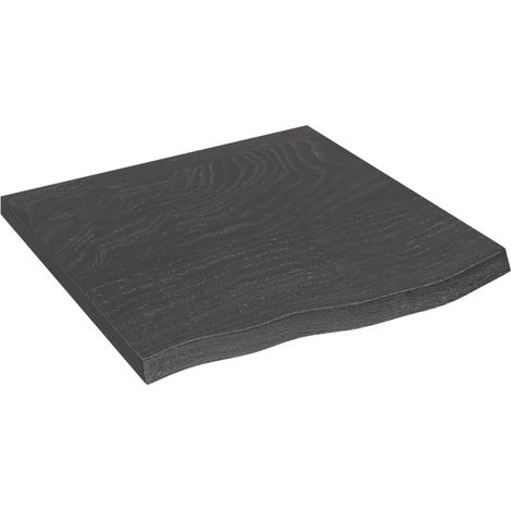Étagère murale Étagères Murales Flottantes de Rangement gris foncé 60x60x4 cm bois chêne massif traité BRZH729498 (1/4)