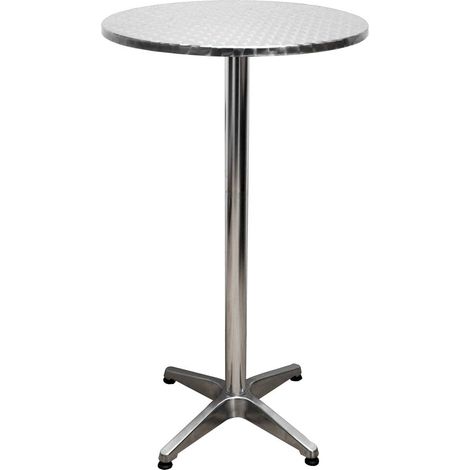 Table de bistrot Table ronde hauteur réglable ALU cadre parti meubles de jardin plaque de pliage