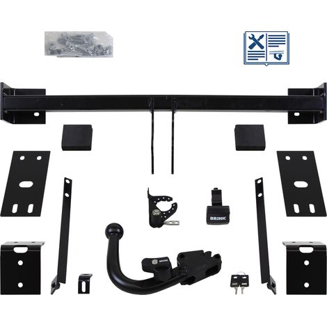 Attelage rotule démontable Brink + faisceau Trail-Tec universel 7 broches - FIAT PANDA (1/2)