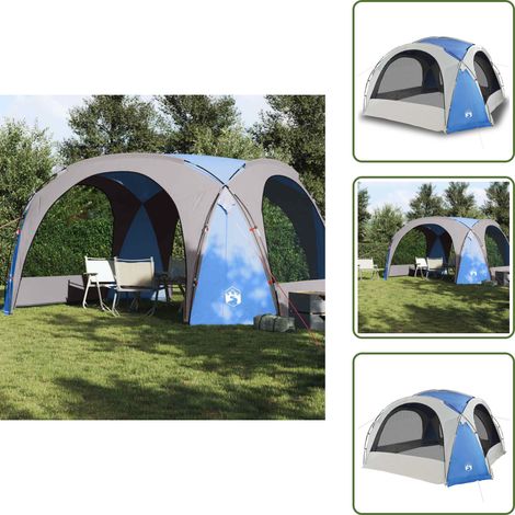 The Living Store Tente de réception bleu imperméable - Tente De Reception - Tente Imperméable - Tente Familiale - Abri Extérieur - Chapiteau Jardin (1/5)